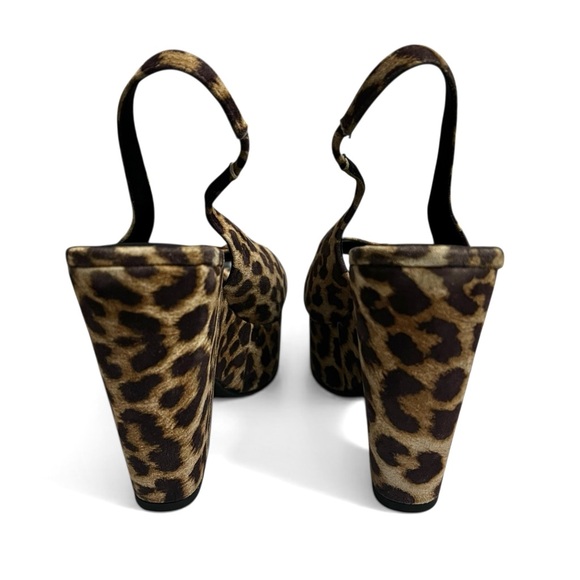 Kurt Geiger London Leopard Slingback Platform Wedge Sandals Women’s 9 Maximalist - Picture 9 of 13